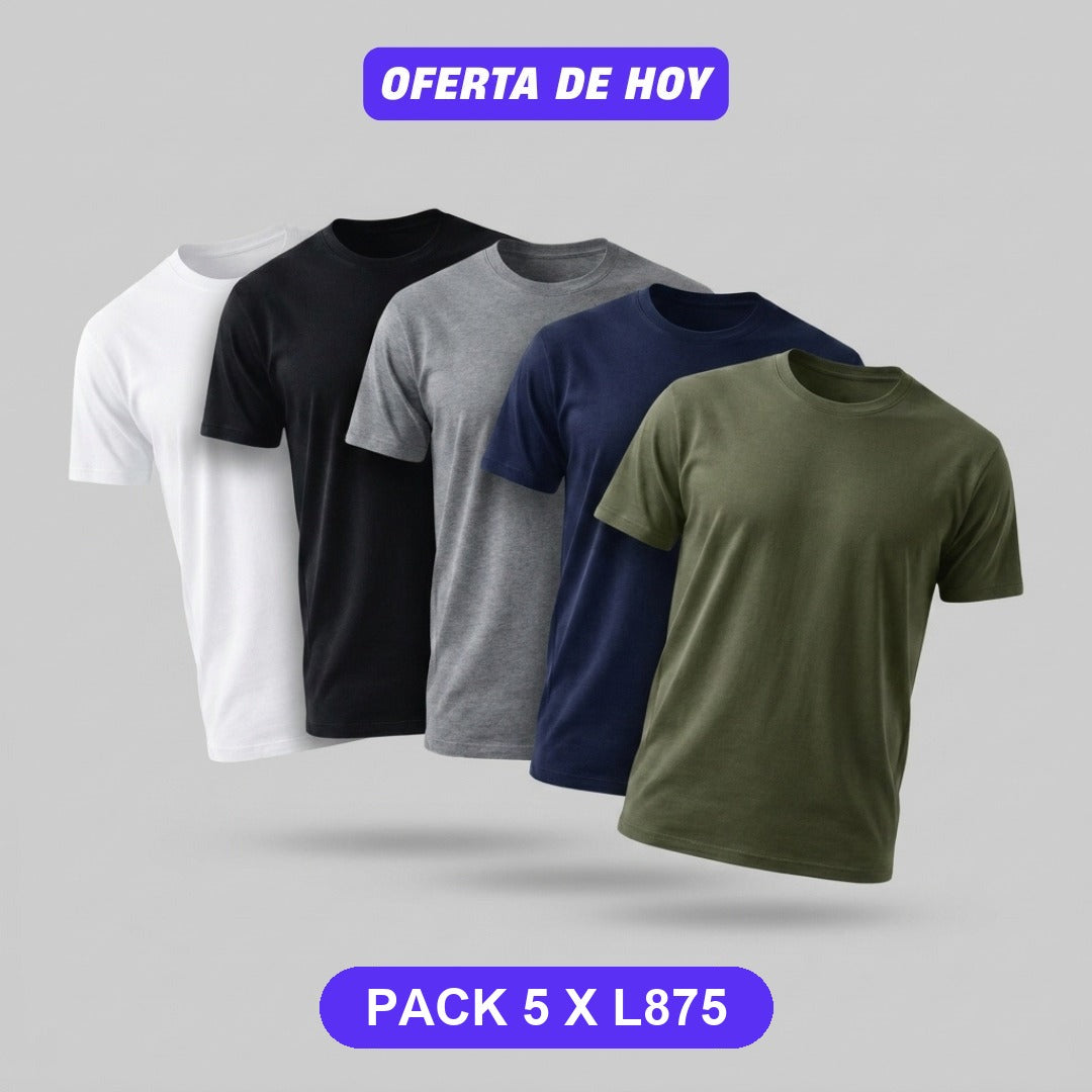 Pack de 5 playeras por L 875